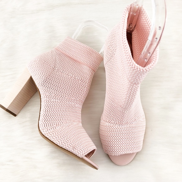 Avec Les Filles Shoes - Avec Les Filles Mariah Pink Knit Sock Bootie